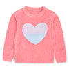 Sequin Heart Velvet Thick Pink Sweater 12543