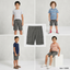 Max Grey Cotton Twill Shorts 13888