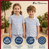 Ben Sherman Sky White Lining Shirt Shorts Set 13580