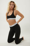 CK Black Breathable Cotton Legging and Bralette Gymwear Pair W169 C