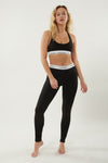 CK Black Breathable Cotton Legging and Bralette Gymwear Pair W169 C