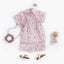 Pink Floral Cotton Japanese Front Open Loungewear Set 12308