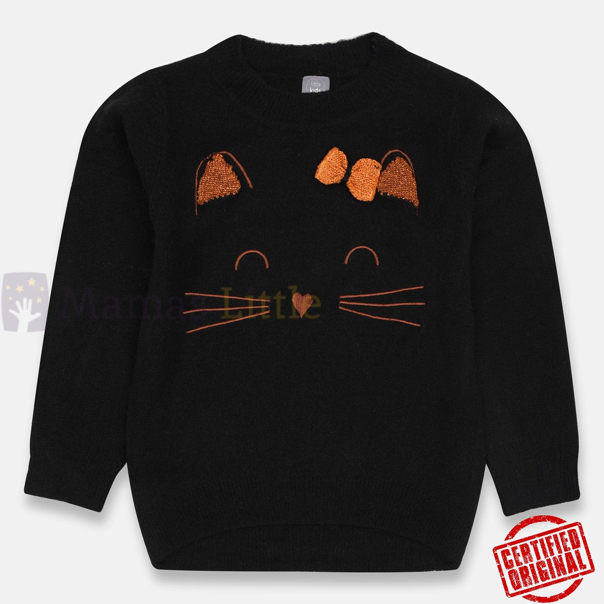 Little Kids Black Cat Sweater 11549 MamasLittle