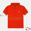 London Gold Embroided Orange Polo 12151