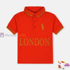 London Gold Embroided Red Polo 12811