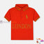 London Gold Embroided Red Polo 12811