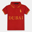 Dubai Gold Embroided Red Polo 12813