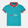 TMY Signature Embroided Sea Green Polo 12934