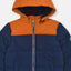 Members Mark Orange Blue Fleece Inner Sherpa Hoodie Puffer Jacket 13146