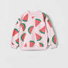 Watermelon Pink Terry Sweatshirt 12624