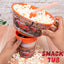 2 in 1 Snack Tub with Straw Glass For Kids Frozen Barbie Unicorn Encanto Roblox Characters For Kids (random color & Character)