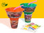 2 in 1 Snack Tub with Straw Glass For Kids Frozen Barbie Unicorn Encanto Roblox Characters For Kids (random color & Character)