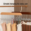 8 Hooks Multi-function Wooden Caps, Belts, Tie Hanger – Strong No Trace Storage Rack