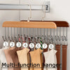 8 Hooks Multi-function Wooden Caps, Belts, Tie Hanger – Strong No Trace Storage Rack