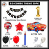 Car Theme Birthday Party Decoration Set 60 Pcs for Kids Boys & Girls