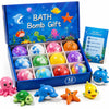 Bath Bombs for Kids Gift Set, Colorful Bath Bomb with Surprise Gift Inside, Ocean Theme Fizzing Tub Fun, Moisturizing Foam for Soft Skin, Cute Toy Filled Bath Time Treat