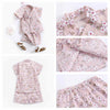 Pink Floral Cotton Japanese Front Open Loungewear Set 12308