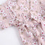 Pink Floral Cotton Japanese Front Open Loungewear Set 12308