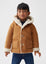 MN G Faux Shearling Suedette Coat Jacket 12850