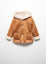 MN G Faux Shearling Suedette Coat Jacket 12850