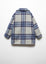 MN G Blue Checked Lapels Coat Jacket 12851