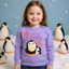 ML I love My Mommy Penguin Purple Terry Sweatshirt 9942