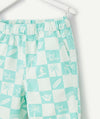 TAO MINT GREEN CHECKERBOARD PRINT Shorts 13214