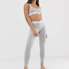 CK Grey Breathable Cotton Legging and Bralette Gymwear Pair W169 B
