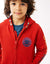Fatface Red Heavy Fleece Zipper Hoodie 13100