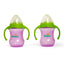PAM PER Purple 2 Pcs Natural Stages Sipping Cup Bottle 266 ml #2603 B