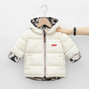 Camouflaged White Dual sided Hooded Puffer Jacket 12389