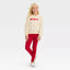 Cat Jack Red Stretch Fur Fleece Winter Legging 13290