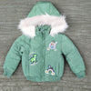 Disney Rainbow Roar Green Puffer Parka Jacket 12166