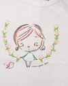 PRN Girl Embroided Flower Pink Shirt #13621