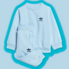 ADDS Sky Logo Embroided Terry Tracksuit Crew Set 13437