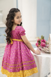 CNT Yellow Pink Parsley Summer Frock CF17