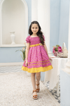 CNT Yellow Pink Parsley Summer Frock CF17