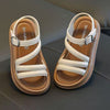 White 5 Stripe Washable Long Soft Sandal 2771 A