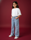 Young One Hearts Straight Wide Jeans 13875