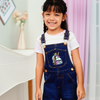 ML Unicorn Princess Rainbow Mid Blue Pant style Dungaree 9696