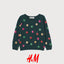 HM Color Polka Doted Dark Green Sweater 12590