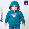 ML Mellow Smile Teal Fleece Pullover Hoodie 9802