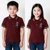GRD Dragon Logo Multi Collar Stripe Maroon Polo 5071