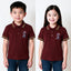 GRD Dragon Logo Multi Collar Stripe Maroon Polo 5071