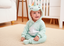 Blue Unicorn Fur Babygrow Costume with covered Feet 13414