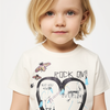 Rock On Off White Heart Girl Power Organic Cotton Shirt 8262