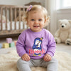 ML Penguin Purple Terry Sweatshirt 8900a