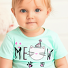 ML Meow Cat Sea Green Shirt 7919