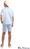 Ben Sherman Sky White Lining Shirt Shorts Set 13580