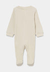 RK Soft Beige Full Feet Cotton Romper Bodysuit 13677